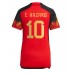 Billige Belgien Eden Hazard #10 Hjemmebane Fodboldtrøjer Dame VM 2022 Kortærmet